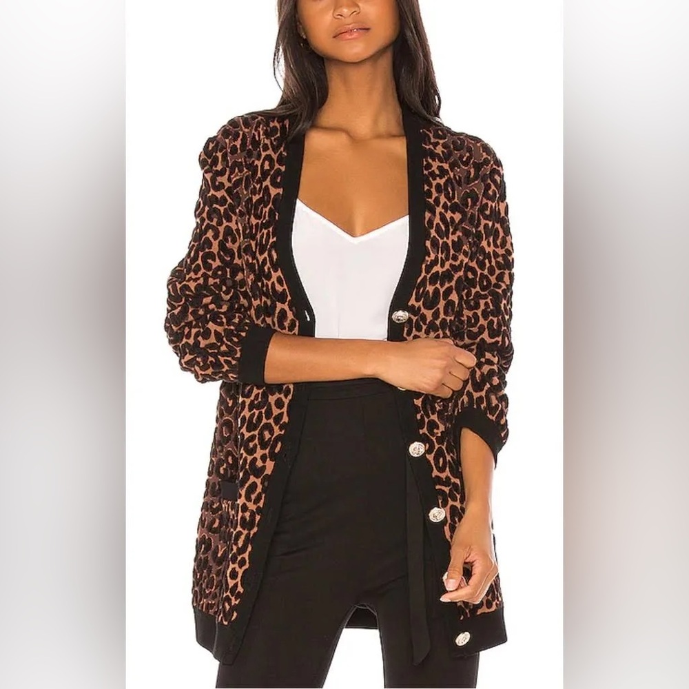 Milly Cheetah cardigan Medium